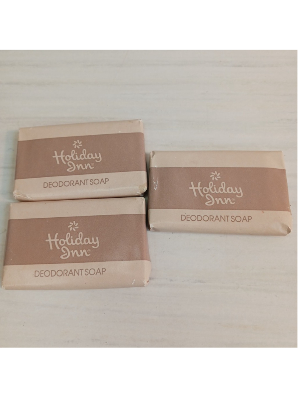 Vintage Lot of 3 Holiday Inn Bar Soap Unopened Hotel Motel Collectible Prop